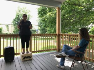 Bridget Jensen speaks at Soapbox Houston